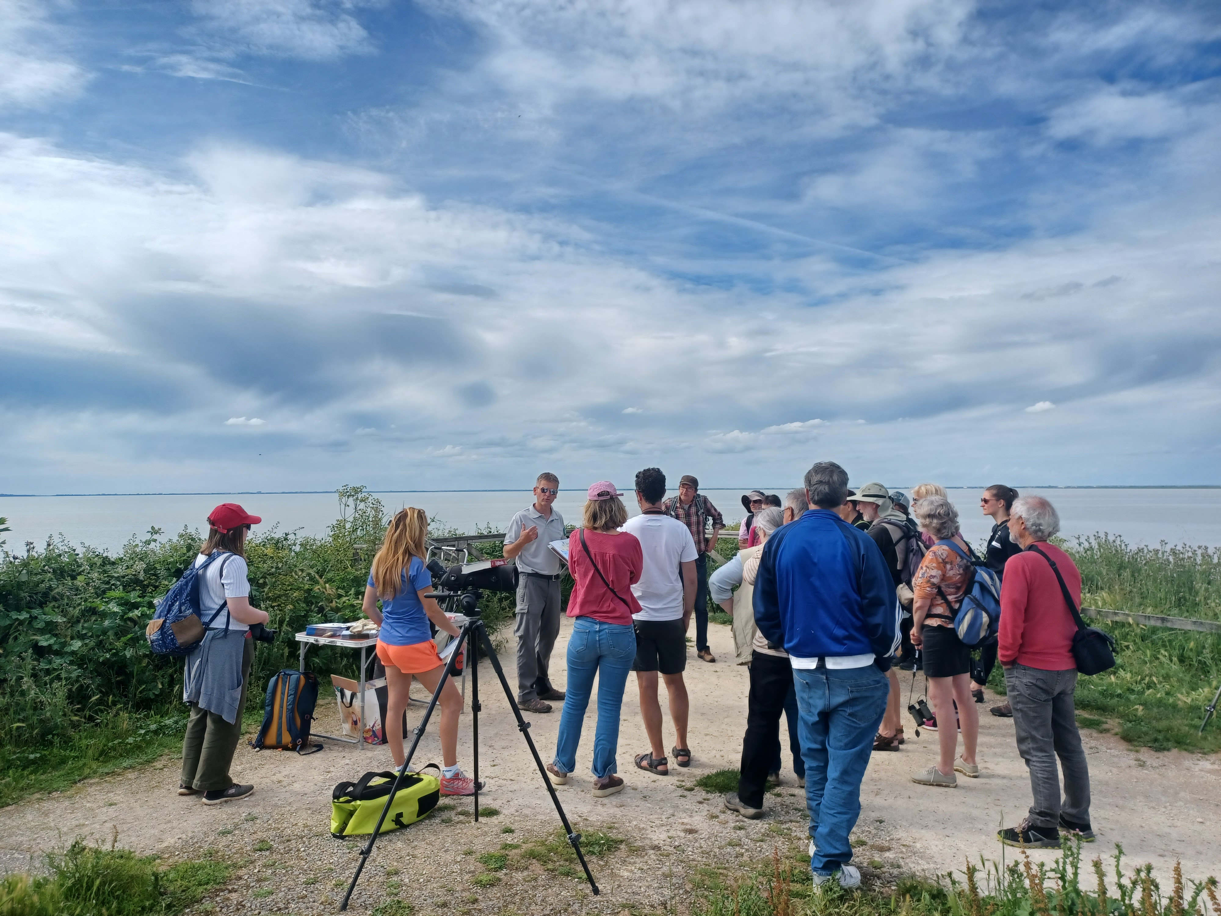 Public accueilli au niveau de la Pointe Saint Clément